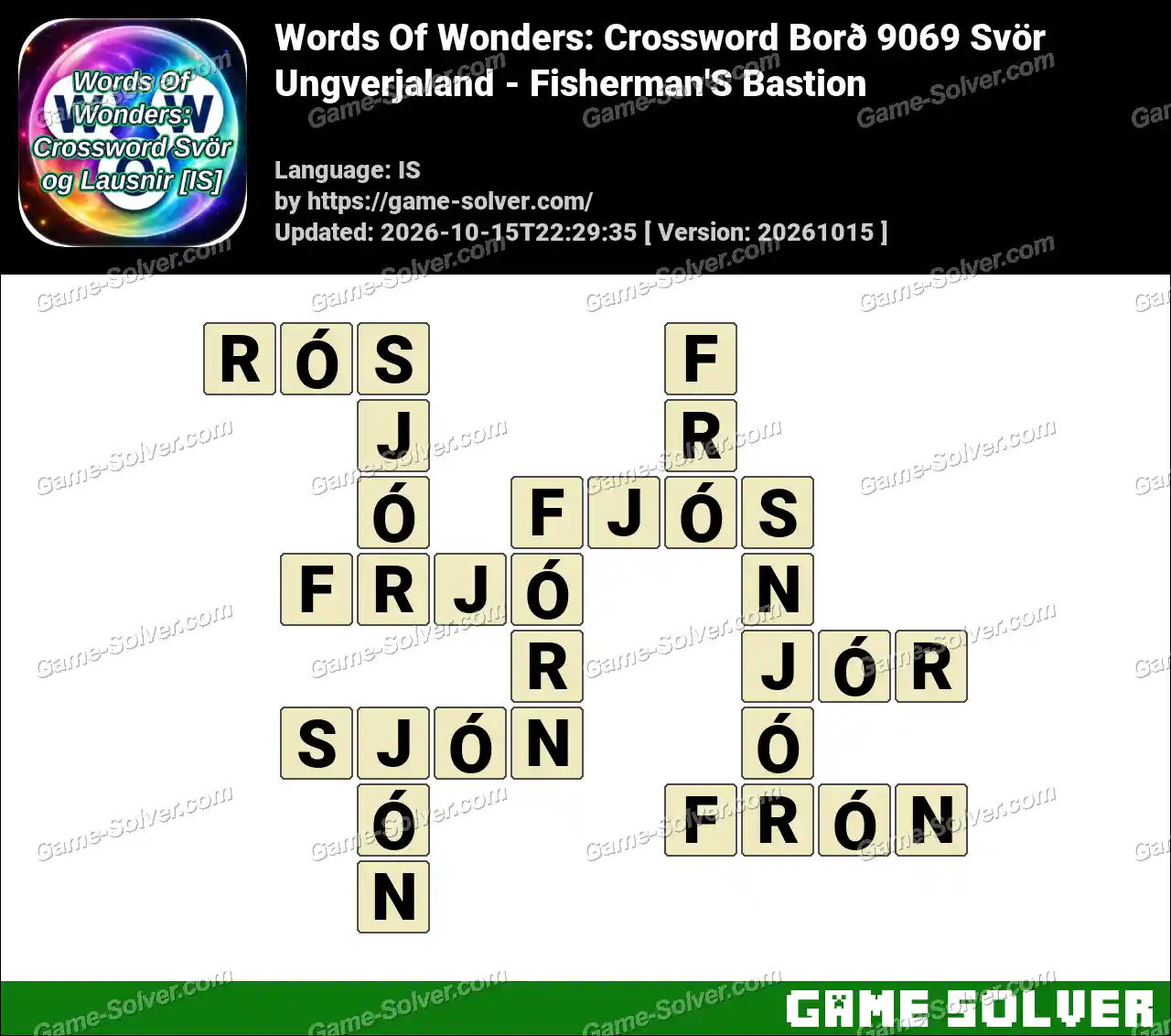 Words Of Wonders: Crossword Borð 9069 Svör – Ungverjaland – Fisherman’S Bastion